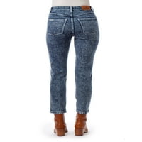 Jordache Vintage kadın Kat Yüksek Katlı Çift Boyunduruk Skinny Jeans