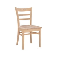 Linon Durand Yemek Sandalyeleri, 2'li Set, Bitmemiş