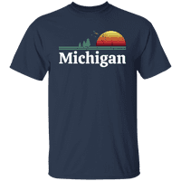 Grafik Amerika Michigan Eyaleti ABD Büyük Göller erkek grafikli tişört Koleksiyonu