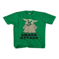 Star Wars Erkek Bebek Yoda Aperatif Saldırı Grafik T-Shirt, Boyutları 4-18