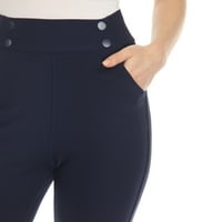 Beyaz Mark Kadın Süper Yumuşak Elastik Kemer Yüksek Bel Tüplü cepli pantolon