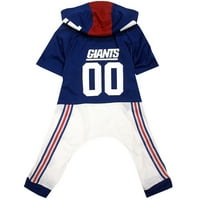 Evcil İlk NFL New York Giants Takım Üniforma Onesi Pijama Kıyafeti KÖPEKLER ve KEDİLER için Lisanslı, nefes alabilen,