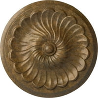 Ekena Millwork 1 4 OD 1 4 P Çiçek Spiral Tavan Madalyonu, El Boyaması Bronz Ovuşturdu