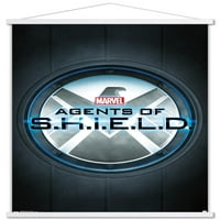 Marvel Comics TV - Marvel'in Agents of S.H.I.E.L.D. - Ahşap Manyetik Çerçeveli Logolu Duvar Posteri, 22.375 34