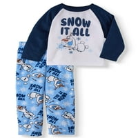 Eşleşen aile pijamaları Disney Dondurulmuş Yürümeye Başlayan Çocuk Erkek veya Kız Unise 2 Parçalı Uyku Seti