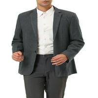 Benzersiz Pazarlık erkek Slim Fit Casual Blazer Tek Göğüslü İki Düğme Spor Ceket