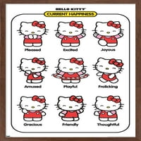 Hello Kitty-Güncel Mutluluk Duvar Posteri, 14.725 22.375 Çerçeveli