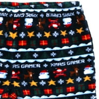 Tatil Zamanı Erkek Noel Oyun Pijama Takımı, 2'li Paket, Bedenler 4'lü & Husky