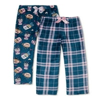 Wonder Nation Girls'Rahat Pijama Pantolon, Paket, Beden 4- & Plus
