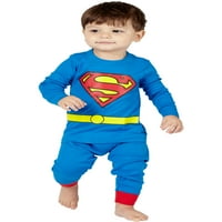Erkek Bebek Superman Pijama Takımı, Mavi, 2T