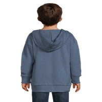 Wonder Nation Erkek Nakışlı Uzun Kollu Kapüşonlu Sweatshirt, 4 Beden- & Husky