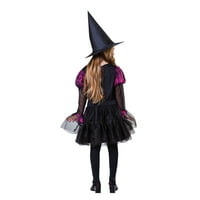 Walmart Cadılar Bayramı Morumsu Cadı Kızın Çocuk için Süslü Elbise Kostümü, S