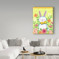 Marka Güzel Sanatlar 'Çiçekler Ve Tavşan' Valarie Wade'den Tuval Sanatı