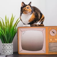Park ve Bank Tekir Televizyon Kedi Tırmalayıcı, Retro Tasarım, TV, Oluklu Mukavva Oyun Evi, Şezlong, Evcil Hayvanınızı
