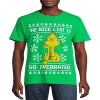 Grinch erkek Noel Güzel Liste T-Shirt