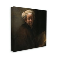Apostle Paul olarak Stupell Industries Self Portrait Klasik Rembrandt Boyama Resim Galerisi Sarılmış Tuval Baskı