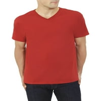 Tezgahın meyvesi erkek ve Büyük erkek Platin Eversoft Kısa Kollu V Yaka T Shirt, 4XL boyutuna kadar