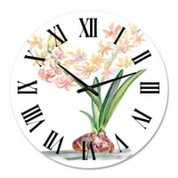 Designart 'İlkbaharda Çiçek Açan Sümbül' Geleneksel Duvar Saati