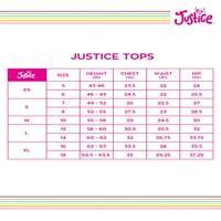 Justice Girls Racerback Grafik Aktif Tişört, 5 Beden- Artı