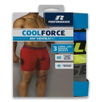 Russell erkek Coolforce Çeşitli Renk Uzun Bacak Boxer Külot, Paket