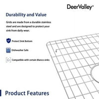 DeerValley DV-K016G Mutfak Lavabo ızgarası Paslanmaz Çelik çizilmeye dayanıklı