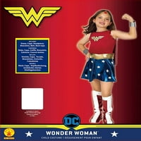 Wonder Woman Çocuk Kadife Deluxe Elbise Cadılar Bayramı Kostüm