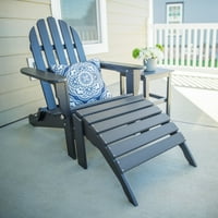 ® Osmanlı ve Yan Sehpalı Adirondack Sandalye - Çikolata