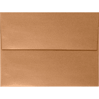 LUXPaper A Peel & Press Davetiye Zarfları, 1 2.80 lb. Bakır Metalik, Paket