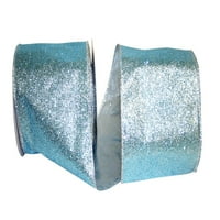Kağıt Glitter Noel Aqua Naylon Şerit, 10yd 4in, 1 Paket