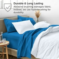 Bare Home Ultra Yumuşak Çarşaf Takımı - Premium Koleksiyon - Derin Cepler - 3'lü - İkiz XL, Orta Mavi