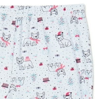Kidtopia Kızlar Noel Üst ve koşucu pantolonu Pijama Uyku Seti, 2 Parça, Boyutları 6X-14