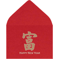 Lüks Kağıt Mini Zarflar, lb. Kızıl Çin Yeni Yılı, Paket