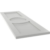 Ekena Millwork 15 W 62 H Gerçek Fit PVC Merkezi Daire Sanat ve El Sanatları Sabit Montajlı Panjurlar, Dolu Fırtınası