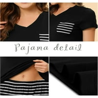 Benzersiz Pazarlık kadın Pijama T-Shirt Çizgili Şort Salonu Pjs Pijama setleri