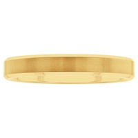 Erkek Altın Tonlu Tungsten Düz Eğimli Alyans - Erkek Yüzüğü