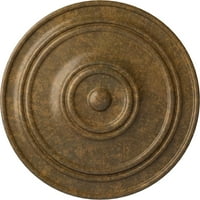 Ekena Millwork 7 8 OD 3 8 P Klasik Tavan Madalyonu, Elle Boyanmış Ovuşturulmuş Bronz