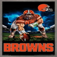 Cleveland Browns - Nokta Duruşu Duvar Posteri, 14.725 22.375