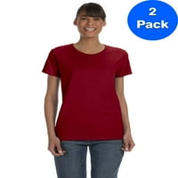 Kadınlar 5. oz. Ağır Pamuklu Missy Fit Tişört Paketi