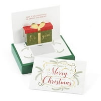 Kağıt Pop Up Noel Kartları ve Eşleşen Zarflar Seti, Mutlu noel hediyesi, 10 Paket