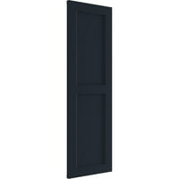 Ekena Millwork 15 W 56 H Gerçek Uyum PVC İki eşit Düz Panel Panjur, Yıldızsız Gece Mavisi