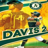 Oakland Atletizm-İtme Pimleri ile Khris DaVis Duvar Posteri, 14.725 22.375