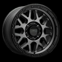 Alüminyum Jant KM BOMBASI OFF-ROAD 17X9in Mat Gri Mat Siyah Dudak Kaplaması, KM53579064418