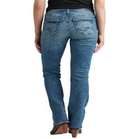 Gümüş Jeans A.Ş. Kadın Suki Orta Rise Slim Bootcut Kot Pantolon, Bel Ölçüleri 24-36