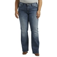 Gümüş Jeans A.Ş. Artı Boyutu Suki Orta Rise Bootcut Kot Bel Boyutları 12-24