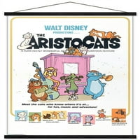 Disney Aristocats-Ahşap Manyetik Çerçeveli Tek Sayfalık Duvar Posteri, 22.375 34