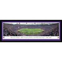 Minnesota Vikings - Metrodome'da Final Maçı - Blakeway Panoramaları Seçkin Çerçeve ve Tekli Paspas ile NFL Baskısı