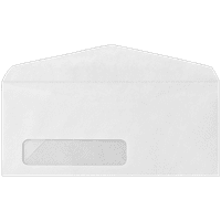 LUXPaper Pencere Zarfları, 3 8, Parlak Beyaz, 250 Paket
