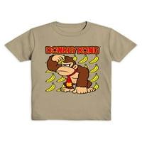 Donkey Kong Erkek Muz Kısa Kollu Grafik Tişörtler, 2'li Paket, Beden XS-XXL