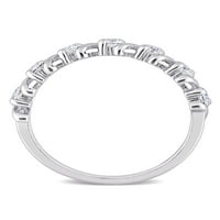 Karat T.G.W. Mozanit Gümüş Dalga Yarı sonsuzluk yüzüğü