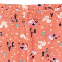 Wonder Ulus Toddler Kız Uzun Kollu Pamuk Sıkı Fit Uzun Kollu Üst ve Pijama Pantolon, 2 Parça Uyku Seti, boyutları